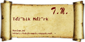 Tóbik Márk névjegykártya