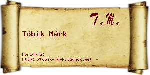Tóbik Márk névjegykártya