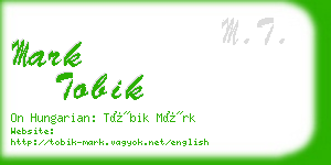 mark tobik business card